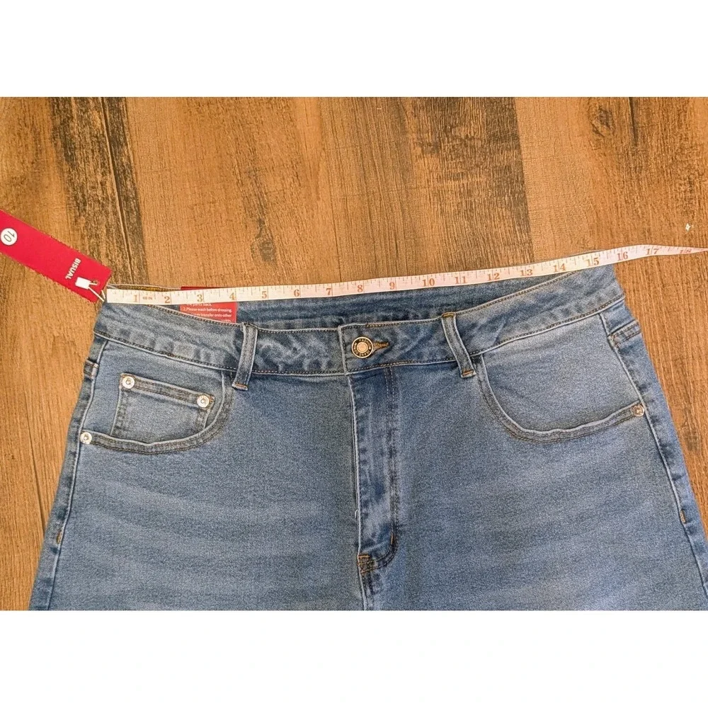 Womens Barrel Jeans 10 Festival High Rise Wide Leg Denim Raw Hem Stretch Cowgirl